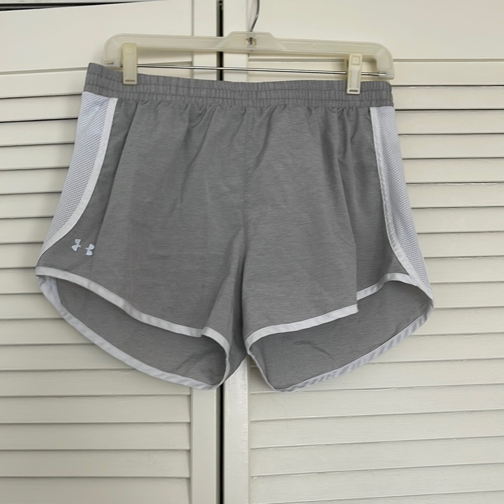 Grey under armour athletic shorts.